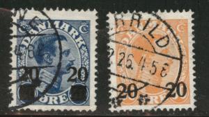 DENMARK  Scott 176-177 used 1926 OPT set CV$31