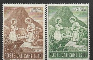 Vatican City 1966 Peruvian Nativity Scene SC# 421-422 MNH