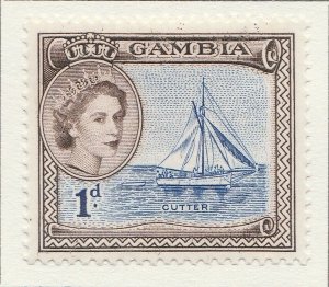 1953 GAMBIA 1d MH* Stamp A4P40F40082-