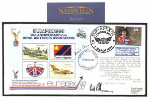 GB RAF Cover Signed DAMBUSTERS PILOTS{2} Northolt CERTIFIED 1 of 10 1993 MS1488