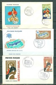 FRENCH POLYNESIA LOT of (3) FDC...#115/121/148