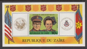 Zaire 968 Salavtion Army Souvenir Sheet MNH VF