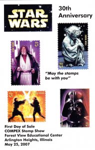 USPS FDC Ceremony Program Unofficial City COMPEX #4143g C2 Star Wars C-3PO 2007