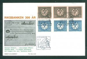 Sweden. FDC. Cachet 1968. Bank Of Sweden 300 Year.