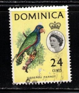 DOMINICA Scott # 175 Used - QEII & Bird - Sisserou Parrot