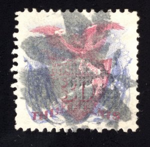 US Scott 121 Used 30c Shield, Eagle and Flags 1869  Lot T826 bhmstamps