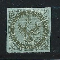 French Colonies 1 1859-65 1c Eagle single MLH (z1)