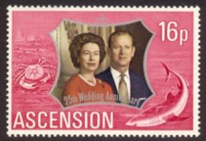 Ascension Sc# 165 MNH Silver Wedding Anniversary