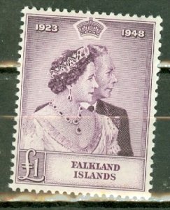 AB: Falkland Islands 100 mint CV $110