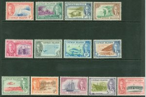 SG 135-147 Cayman Islands 1950. ¼d to 10/-. Fresh mounted mint CAT £85