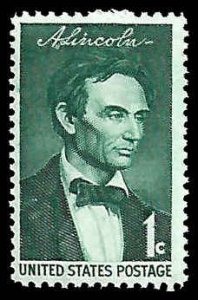 PCBstamps   US #1113 1c Beardless Lincoln, MNH, (17)