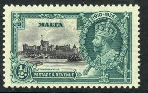 MALTA 1935 1/2d KGV SILVER JUBILEE Issue Sc 184 MH