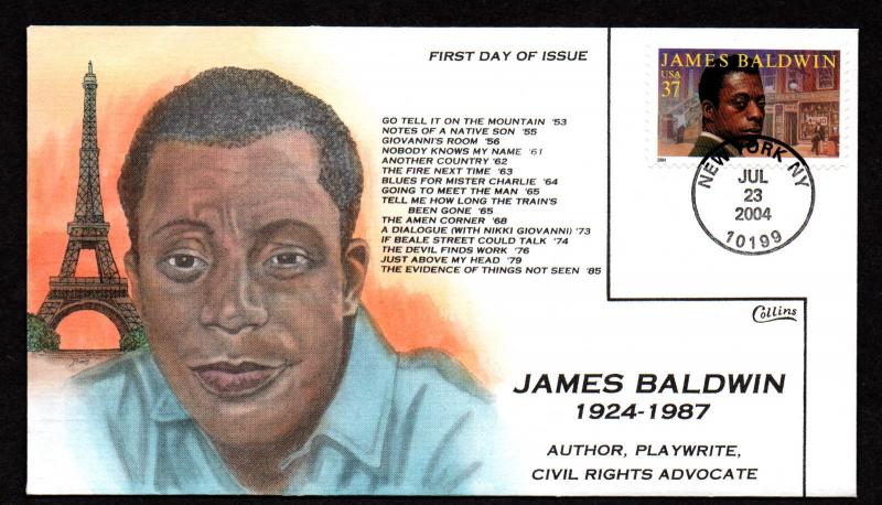 US Collins FDC SC#3871 James Baldwin, Civil Rights Activist, Auther, Playwrite