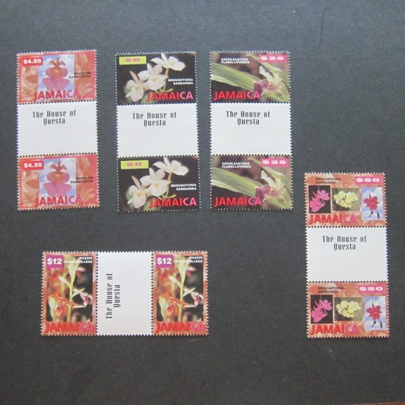 Jamaica Sc 873-877 Folwer G-Pair(Questa) Set MNH