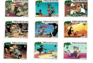 Turks and Caicos 1981 - Disney Christmas - Set of 9 Stamps - Scott#496-504 MNH