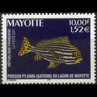 MAYOTTE 2001 - Scott# 150 Fish Set of 1 NH