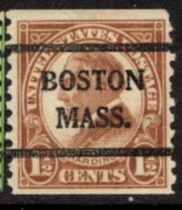 US Stamp #598x42 - Warren G. Harding Regular Coil Issue 1923-9 Precancel