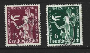 Germany Scott 477-478 Used Complete set Recreation stamps 2018 CV $1.55
