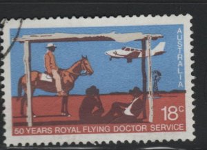 AUSTRALIA Scott 676 Used 1978 Flying Doctors stamp nice corner cancel.