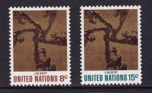 United Nations New York #232-233  MNH  1972  art