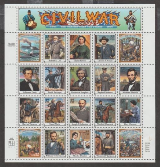 U.S. Scott #2975 Civil War Stamps - Mint NH Sheet