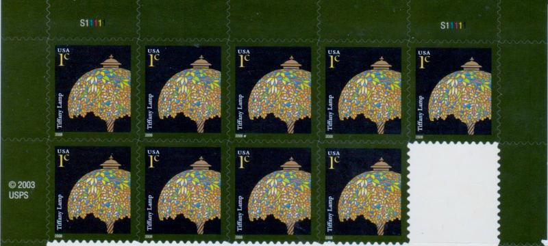 United States - Tiffany Lamp 1 cent Stamp from 2008 - Yours for only 1 cent