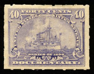 B265 U.S. Revenue Scott R170 40-cent Battleship Mint OG hinged SCV = $125