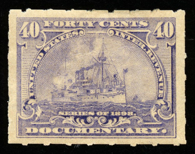 B265 U.S. Revenue Scott R170 40-cent Battleship Mint OG hinged SCV = $125