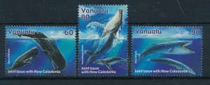 [23464] Vanuatu 2001 Marine life whales humpback blue whale  MNH