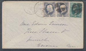 US Sc 206, 207 on 1882 Cover, Philadelphia-Munich, Bavaria