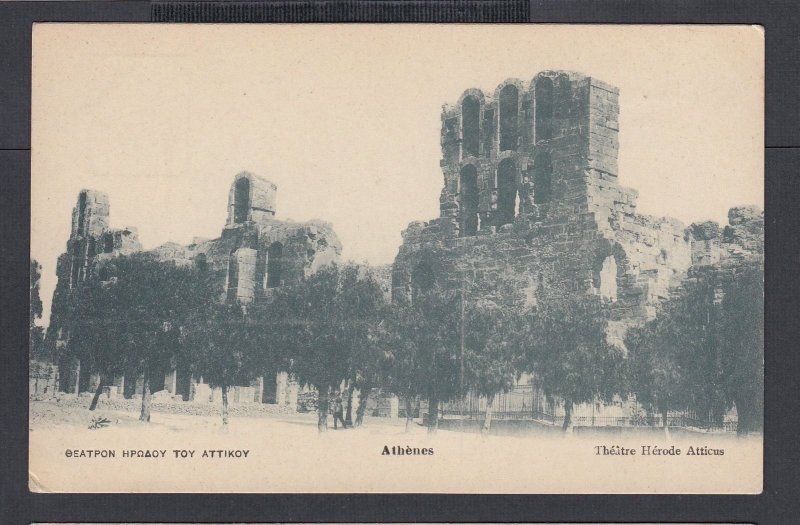 GREECE 1910s THREE POSTCARDS ACROPOLIS THEATRE AND PANORAMA OF ATHENS