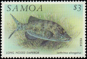 Samoa #819-822, Complete Set(4), 1993, Fish, Never Hinged