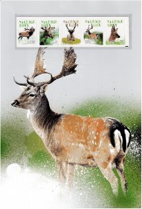 MB437 Sweden Scott 2786 MNH stamps collector's sheet deer ungulates