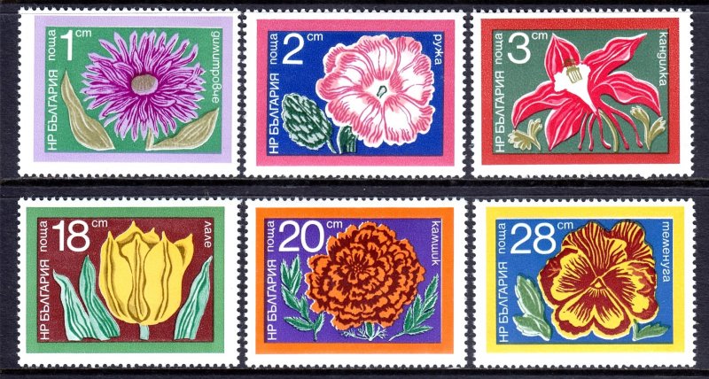 Bulgaria 1974 Flowers Complete Mint MNH Set SC SC 2184-2189