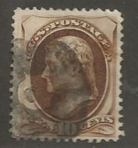U.S. Scott #188 Jefferson Stamp - Used Single