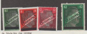 German Occupation - Austria Scott #398-401-402-404 Stamp - Mint NH Set