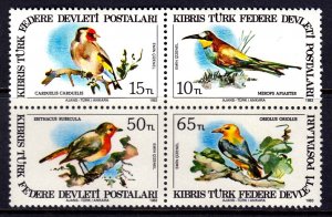 Turkish Republic of Northern Cyprus 1983 Birds Complete MNH Set Block SC 137a