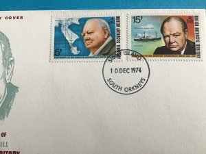 British Antarctic Territory 1974 Sir Winston Churchill  Stamp Cover R45798 