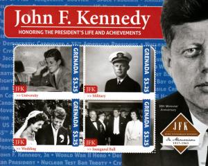 Grenada 2013 MNH John F Kennedy 50th Memorial 4v M/S JFK US President Life