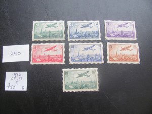 FRANCE 1936 MNH/LH SC C8-13 PARTIAL SET XF $152 (240) NEW COLLECTION