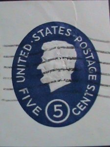​UNITED STATES-1962-SC#U544 ABRAHAM LINCOLN CUT SQUARE ENVELOPE  USED
