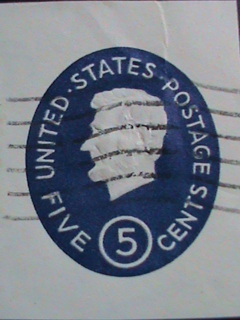 ​UNITED STATES-1962-SC#U544 ABRAHAM LINCOLN CUT SQUARE ENVELOPE  USED