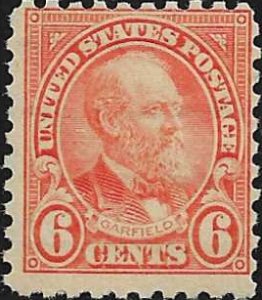 587 MNH James Garfield perf. 10