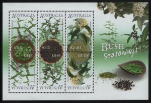 Australia 2022 MNH Sc 5468d Bush Seaonings Sheet of 3 tete-beche pairs