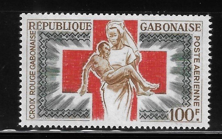 Gabon 1965 Gabonese Red Cross Sc C34 MNH A2019