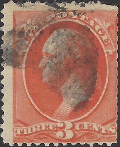 US Scott #214 Used Fine 3 Cent 1887 George Washington Stamp