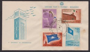 SOMALIA - 1960 SOMALIA INDEPENDENCE - 4V - FDC