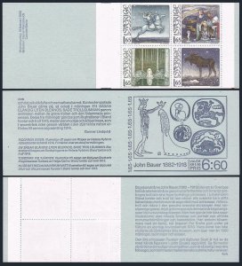 Sweden 1392-1395a booklet,MNH.Michel MH 86.John Bauer,Fair tale Illustrator,1982