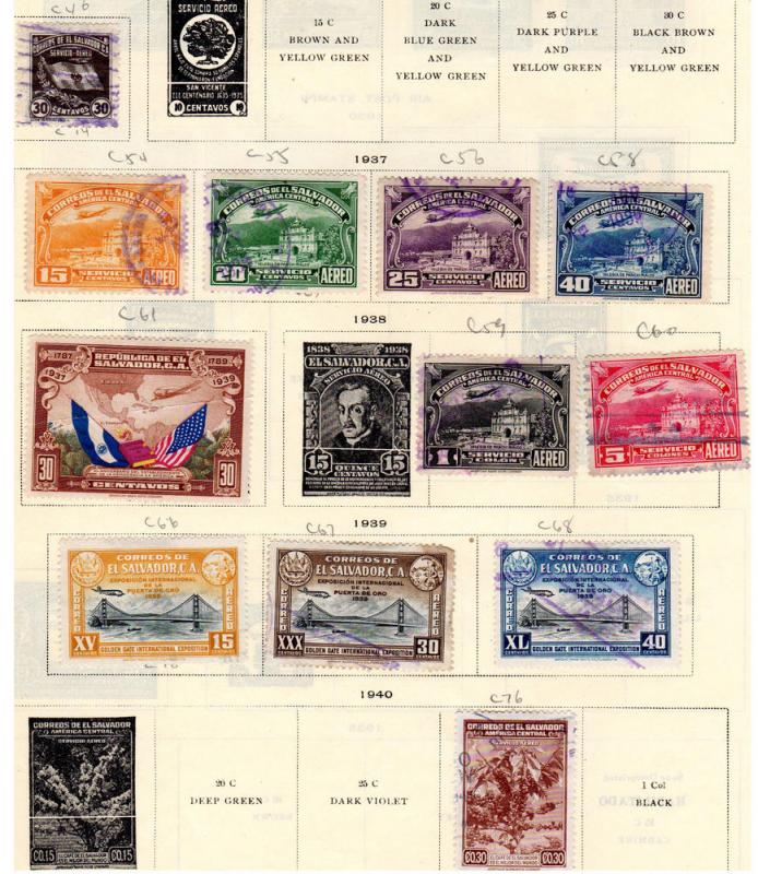 SALVADOR 12 DIFFERENT AIRMAIL 2012 SCV $5.95