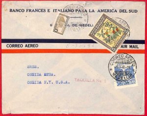 aa3612  - COLOMBIA  - POSTAL HISTORY -  AIRMAIL COVER to the USA 1948 Coffee